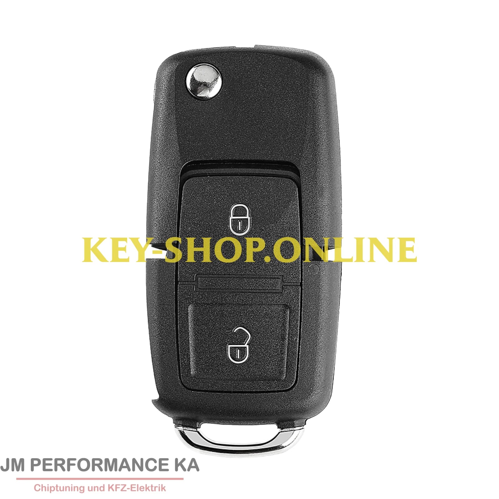 2 Tasten Funkschlüssel universal Schwarz XK Fahrzeugschlüssel