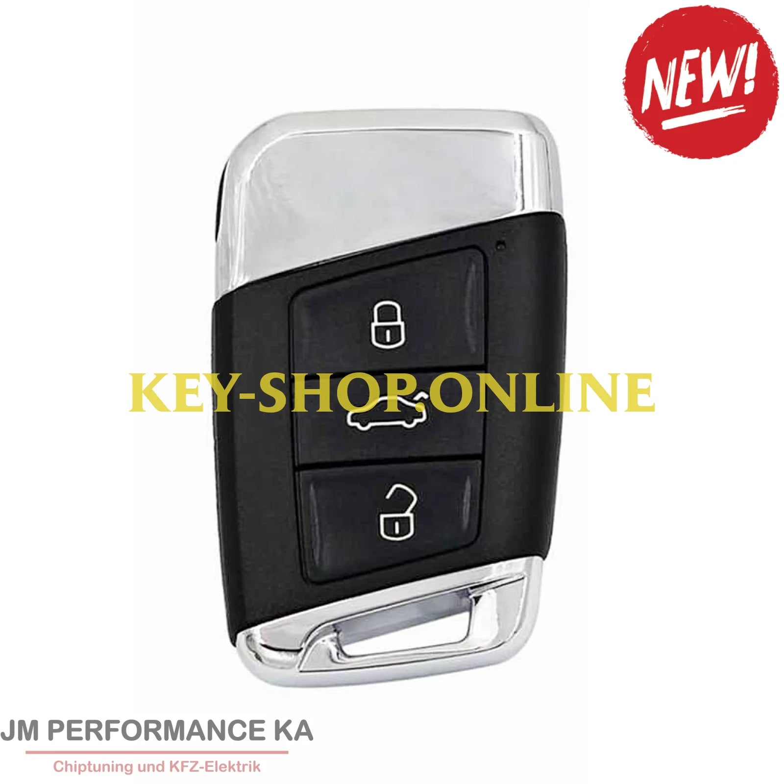 3 Tasten Fahrzeugschlüssel universal Optik VW KeylessGO - Fahrzeugschlüssel