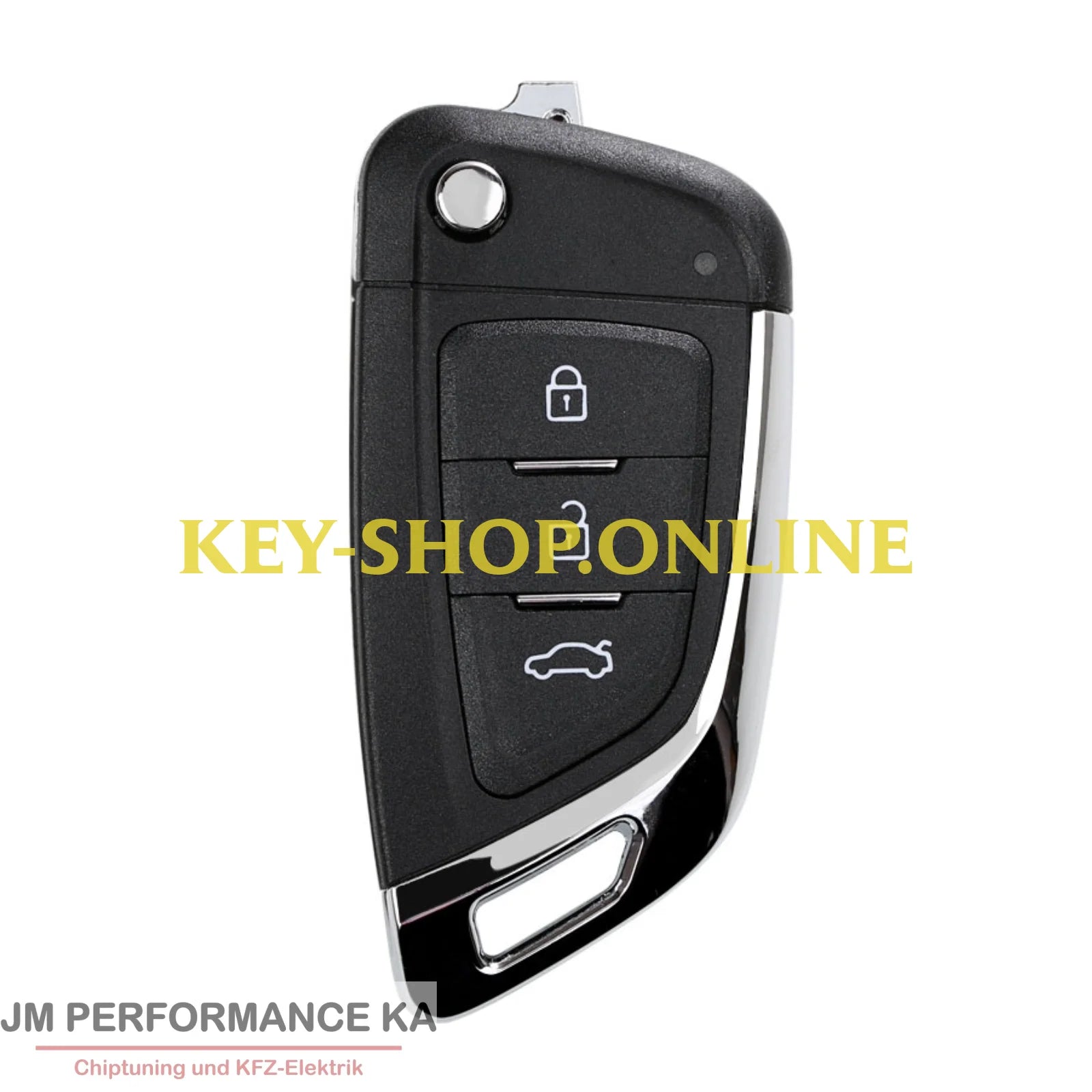 3 Tasten Funkschlüssel universal Schwarz XK Fahrzeugschlüssel