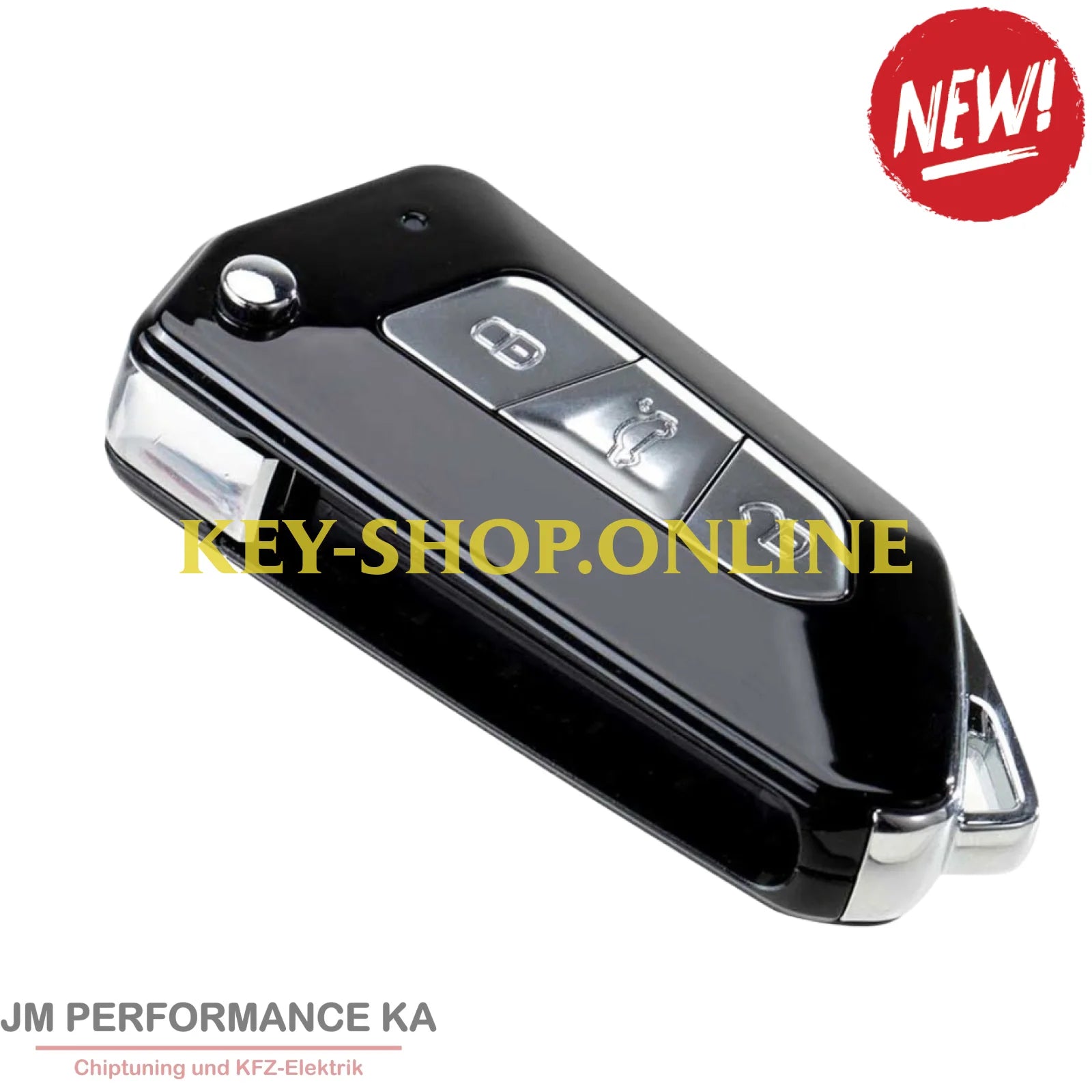3 Tasten Funkschlüssel universal Schwarz XK Fahrzeugschlüssel