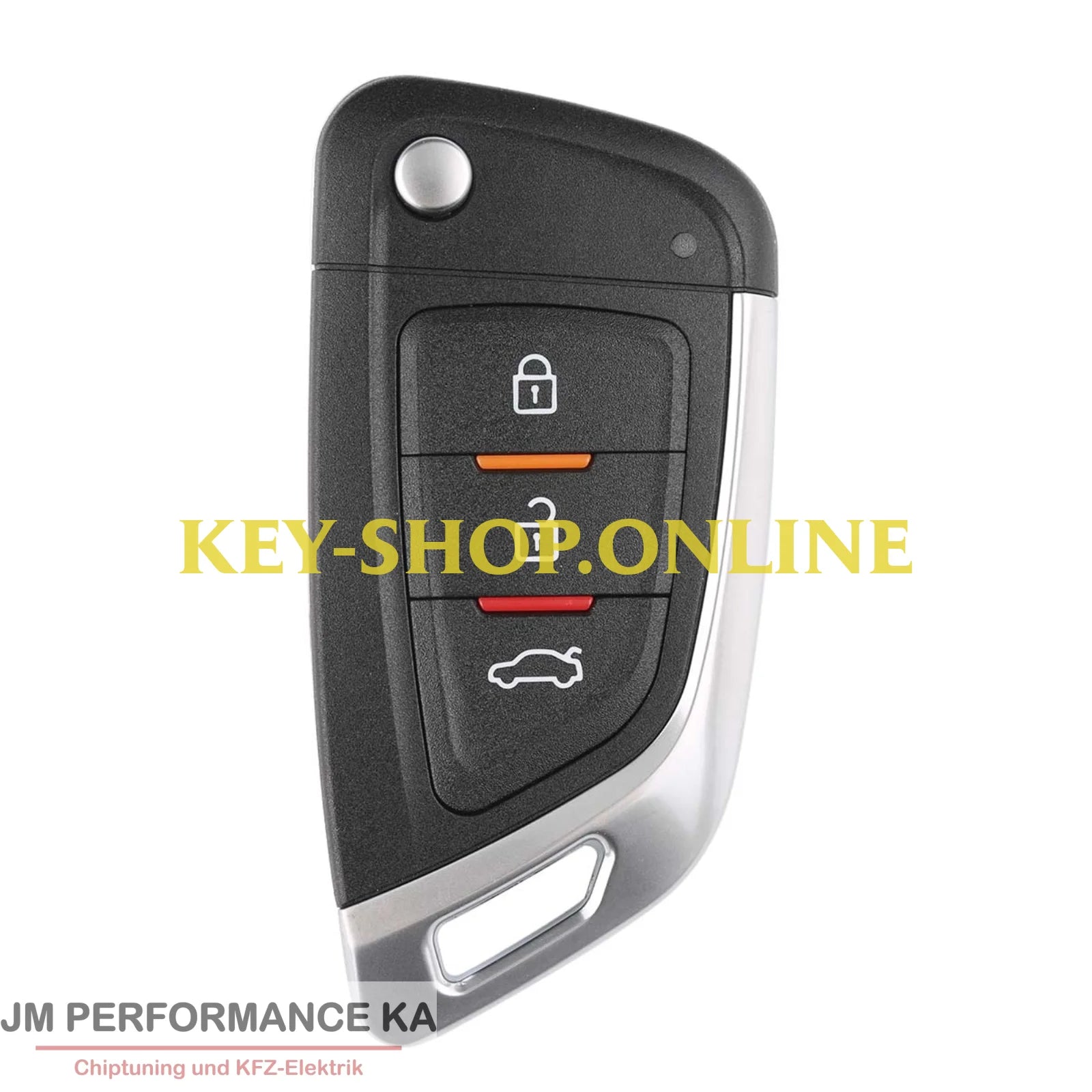 3 Tasten Funkschlüssel universal Schwarz XK Fahrzeugschlüssel