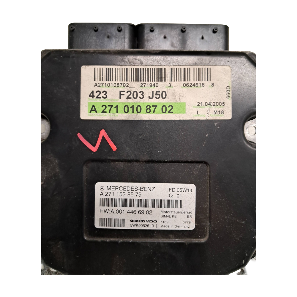 Motorsteuergerät A2711538579 A0014466902 5WK90526 Mercedes SIM4L KE