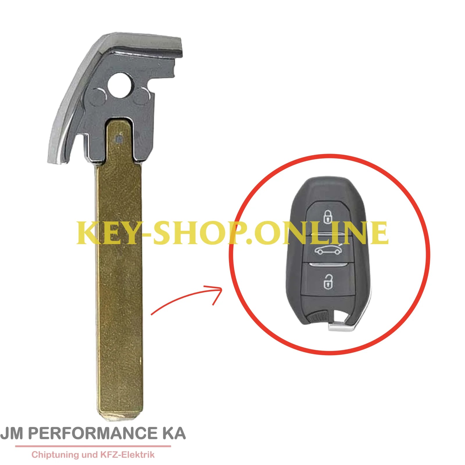 Notschlüssel Schlüsselblatt VA2 Citroen Peugeot Fahrzeugschlüssel