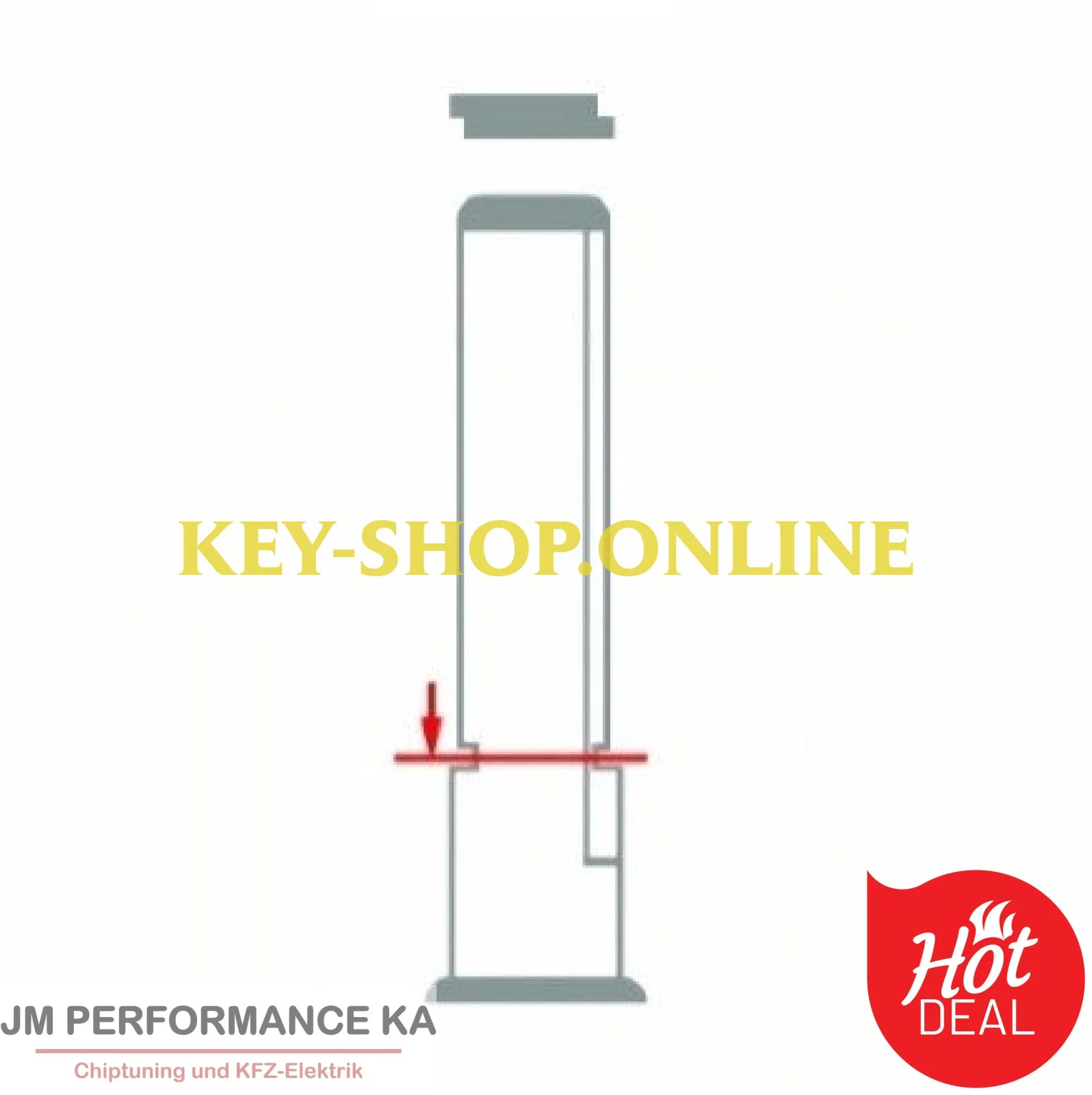 Schlüsselblatt HU66 #89 (kurz) für Audi für Klappschlüssel Schlüsselblatt