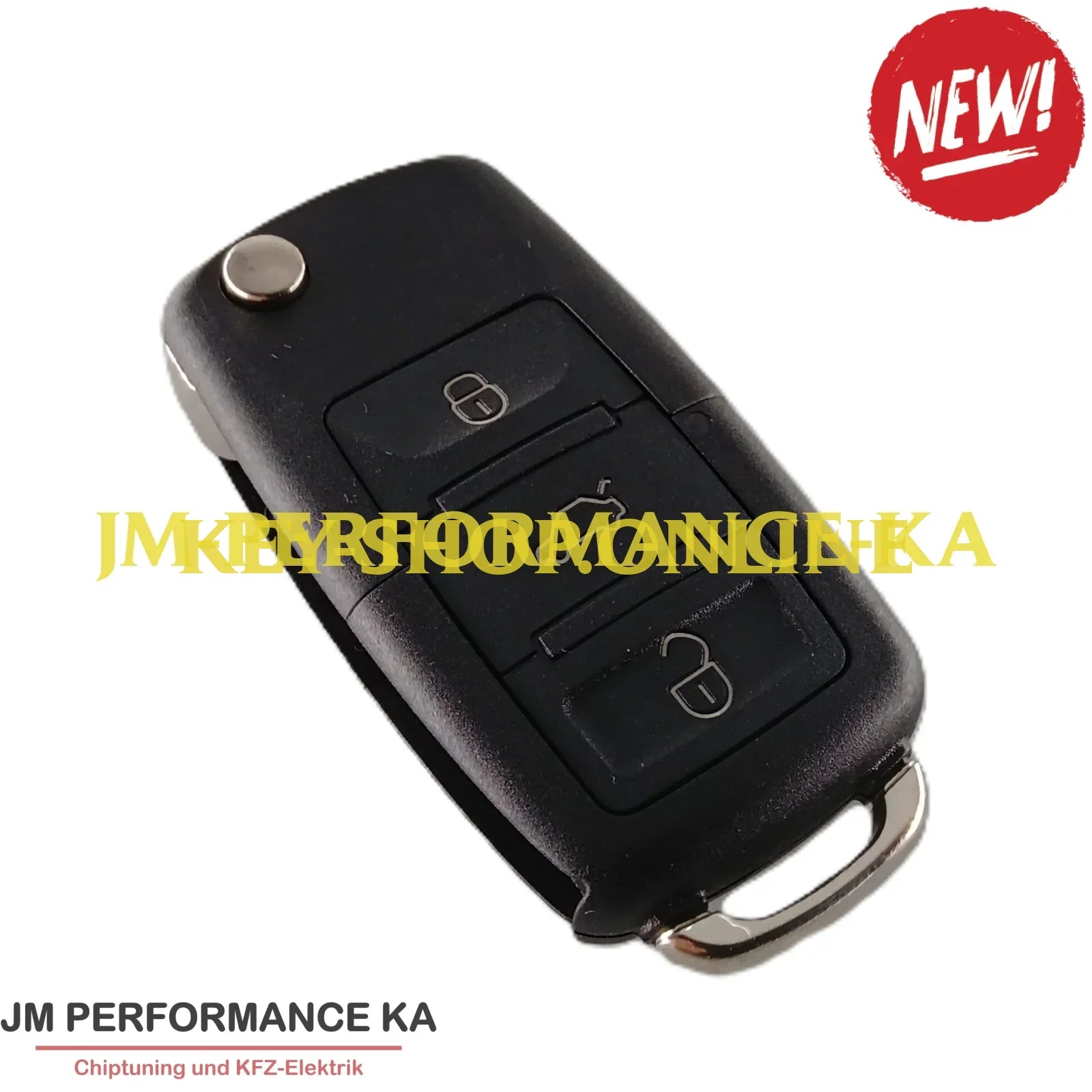 3 Tasten Funkschlüssel Universal Vw Optik Schwarz Xk Fahrzeugschlüssel