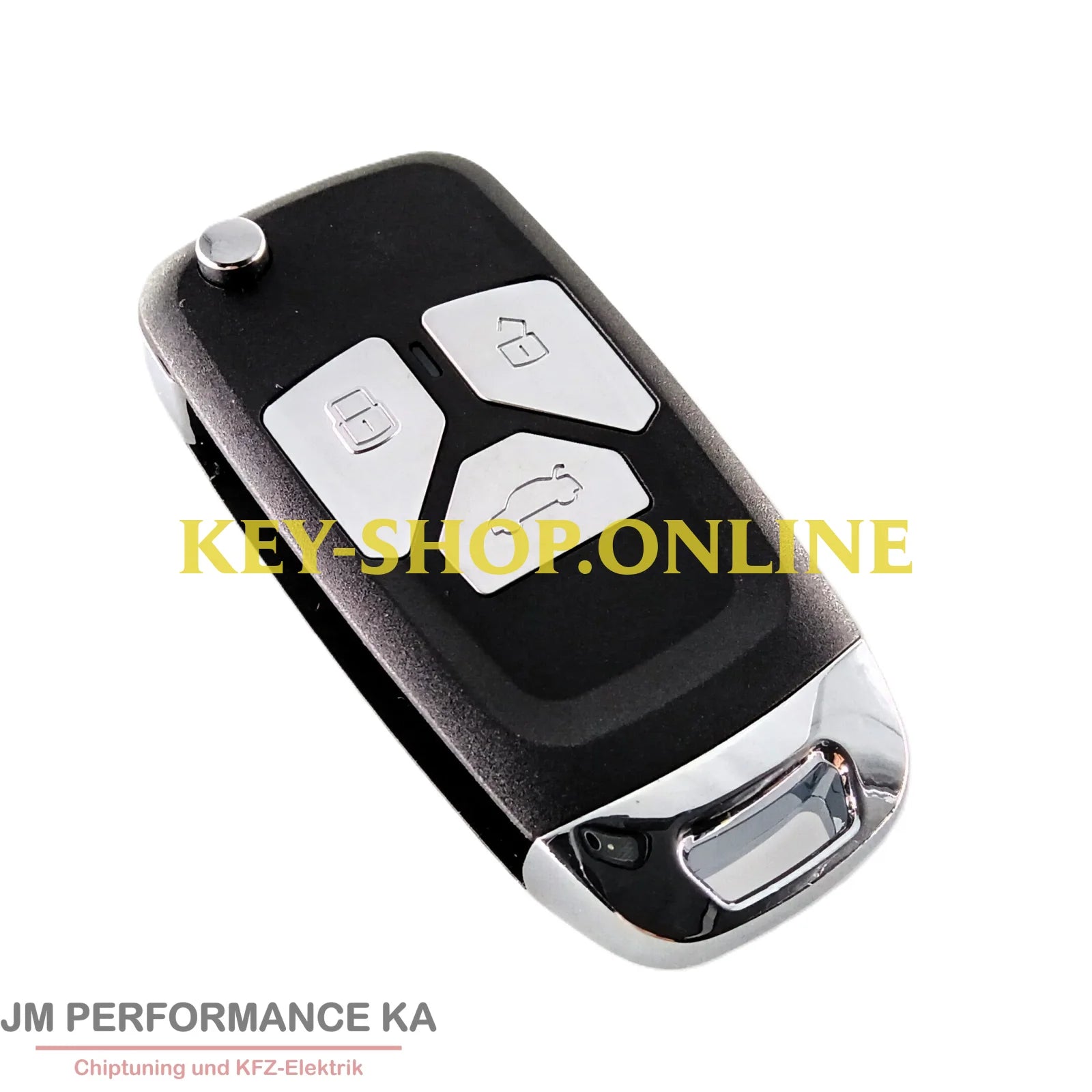 3 Tasten Funkschlüssel Universal Audi Optik Schwarz Xk Fahrzeugschlüssel