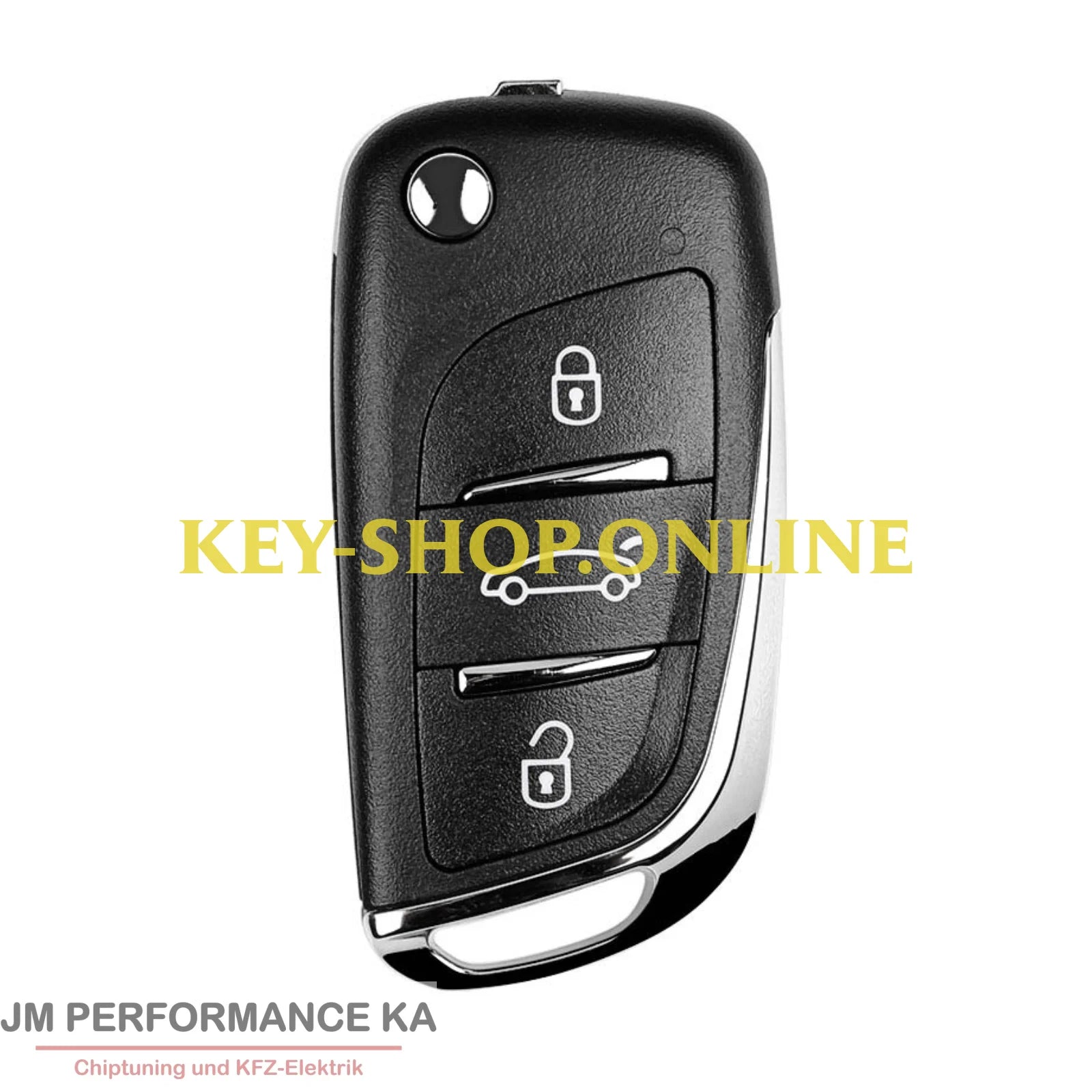 3 Tasten Funkschlüssel universal Schwarz XK Fahrzeugschlüssel