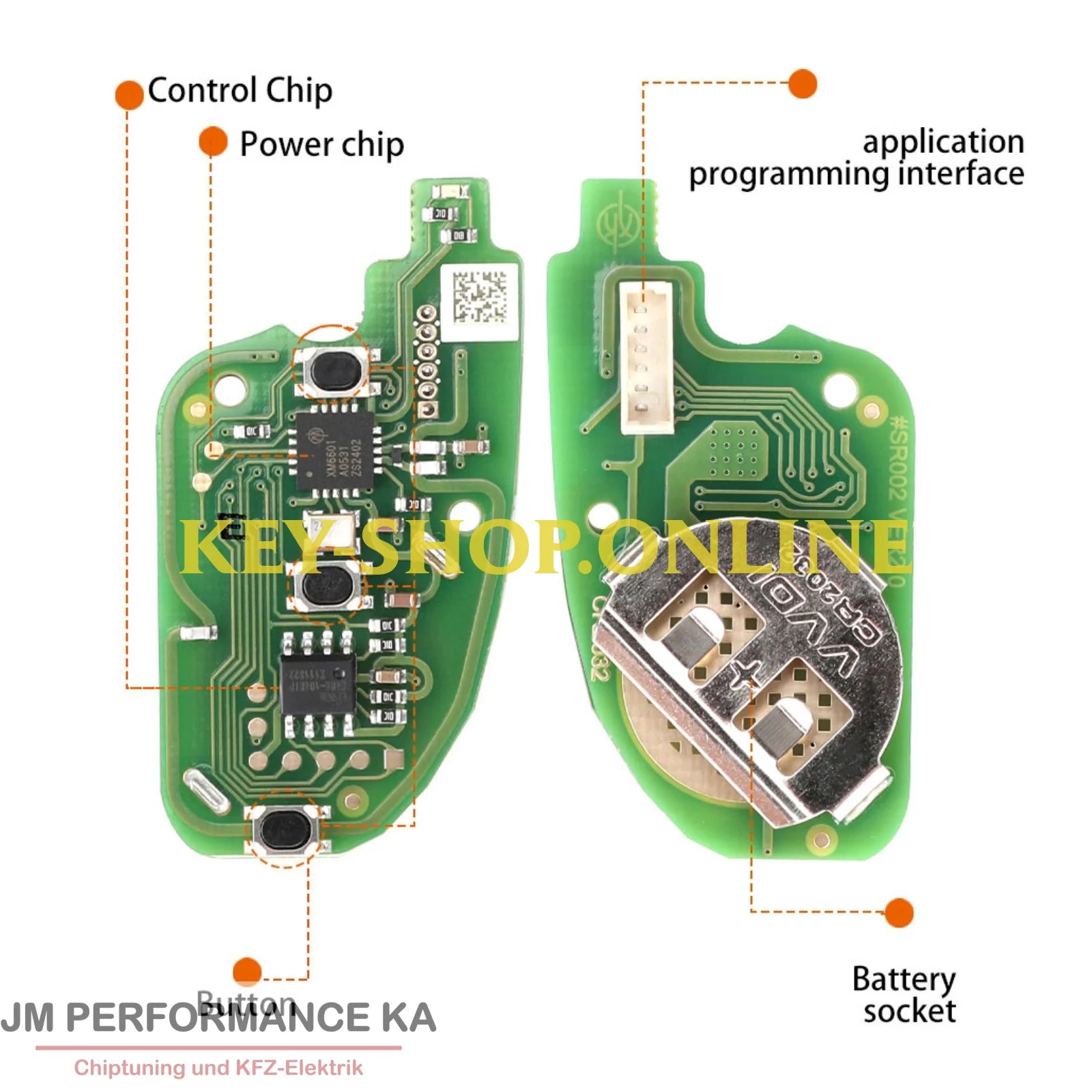 3 Tasten Funkschlüssel universal Schwarz XK Fahrzeugschlüssel