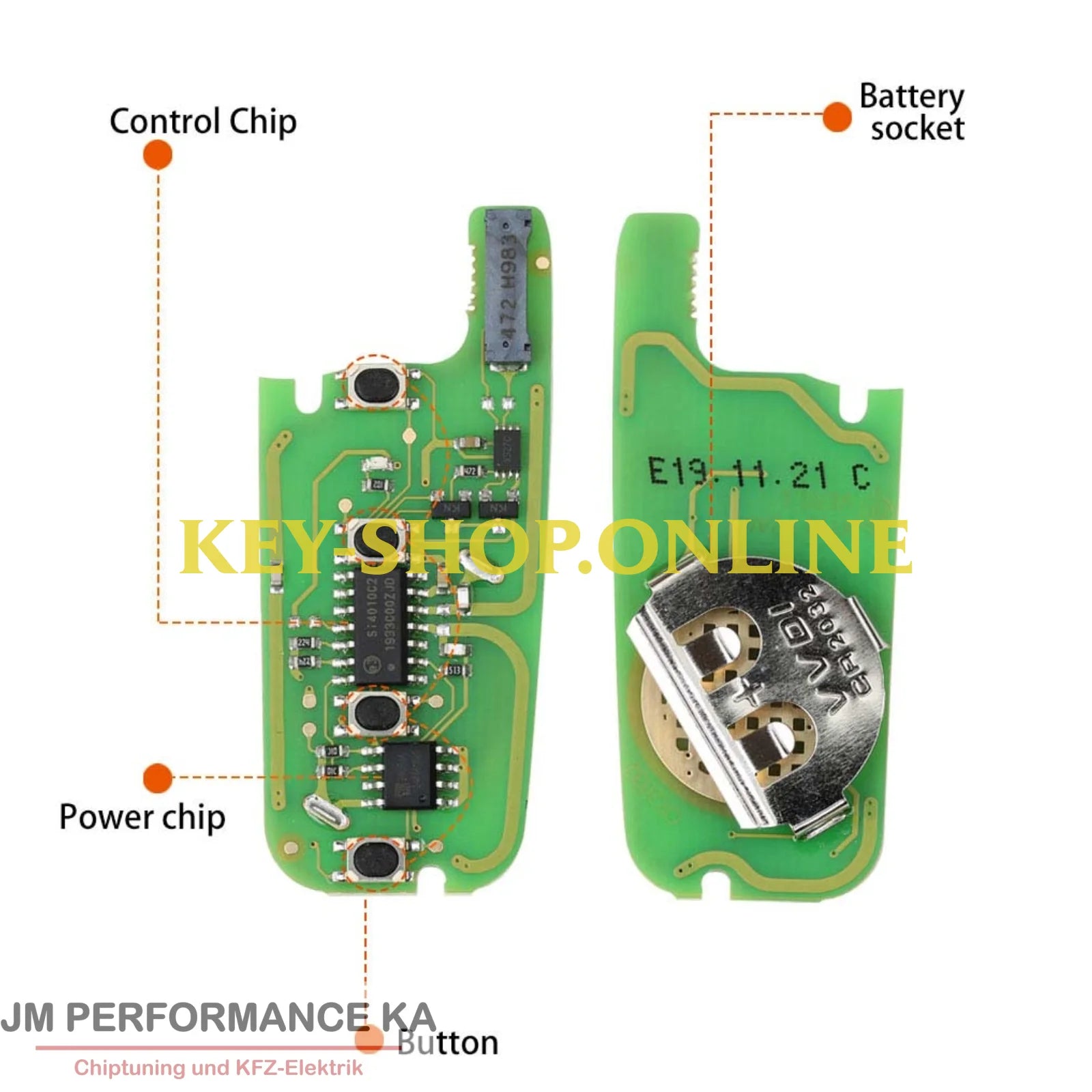 4 Tasten Fahrzeugschlüssel geeignet für Ford 3 + 1 Tasten universal schwarz XE Fahrzeugschlüssel