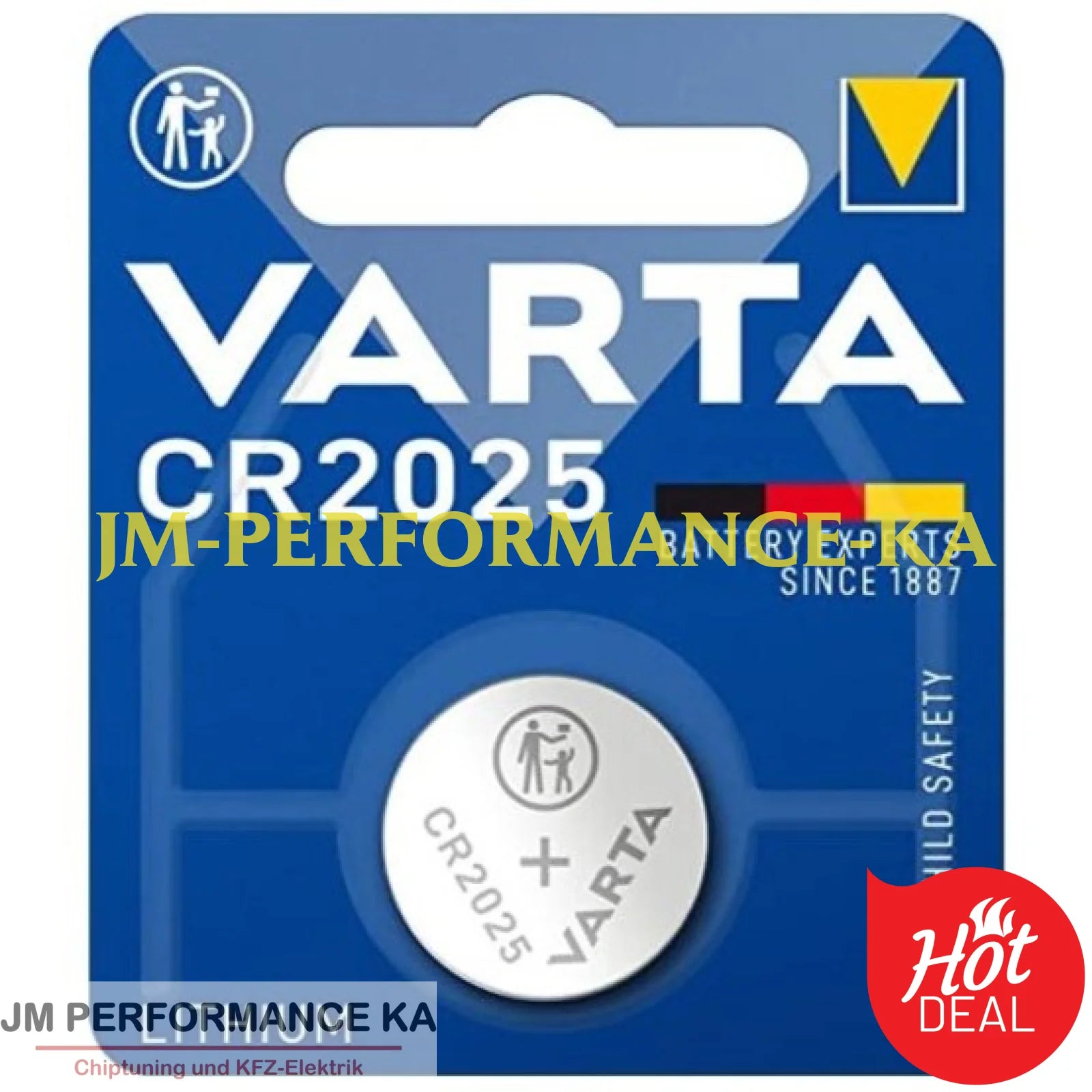 CR2025 3V VARTA Lithium-Knopfzellenbatterie Schlüsselbatterie