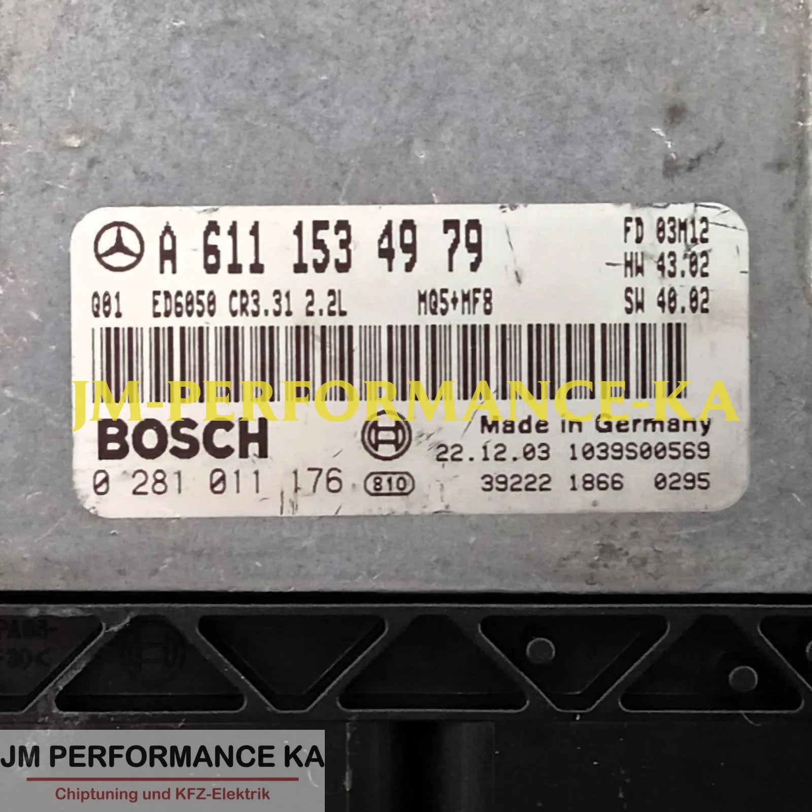 Motorsteuergerät Mercedes 0281011176 A6111534979 Vito W639 Edc16C2 Cr3.31 2.2L Hardware