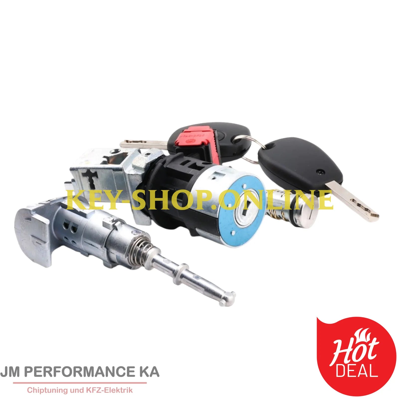 Zündschloss für Renault Kangoo II Master III Opel Movano B Schließsatz 806012544R inkl. 2 Funkschlüssel Zündschloss